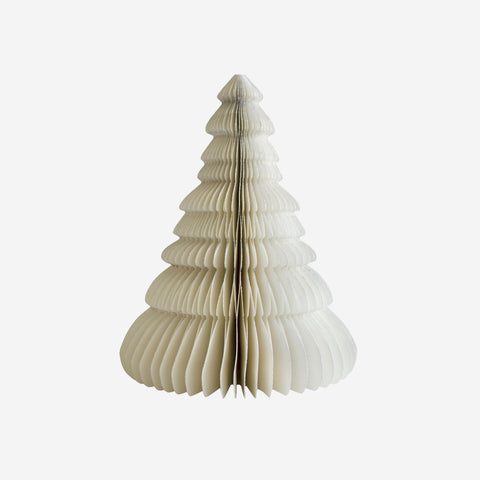 SIMPLE FORM. - Nordic Rooms Nordic Rooms Standing Paper Christmas Tree White Glitter Edge 36cm - 