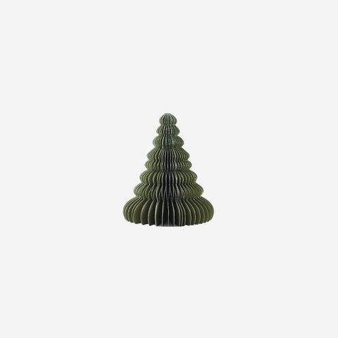 SIMPLE FORM. - Nordic Rooms Nordic Rooms Standing Paper Christmas Tree Olive Green Glitter Edge 15cm - 