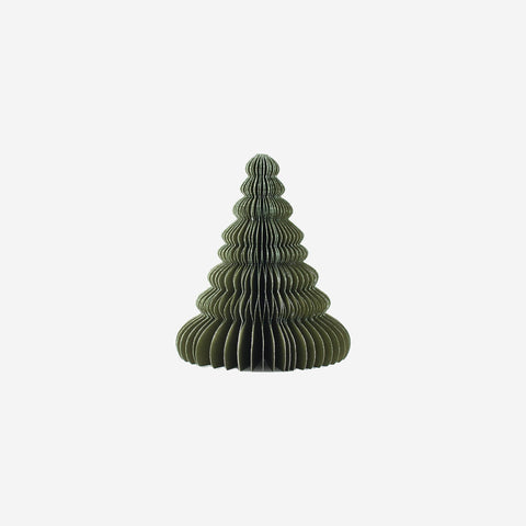 SIMPLE FORM. - Nordic Rooms Nordic Rooms Standing Paper Christmas Tree Olive Green Glitter Edge 20cm - 