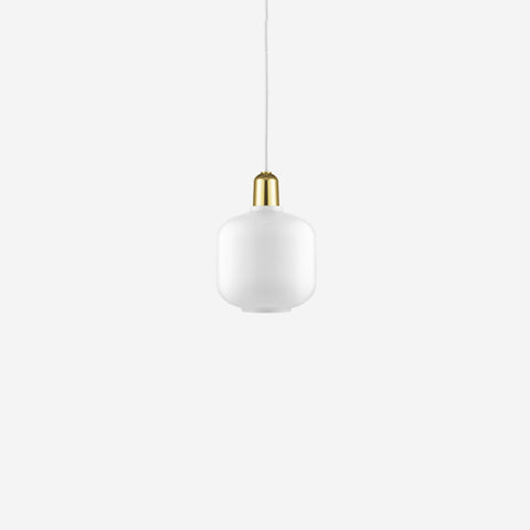 Normann Copenhagen Amp Pendant Small White/Brass Pendants Normann Copenhagen    - [store_name]