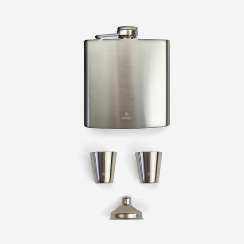 SIMPLE FORM. - Society Paris Society Paris Barware Steel Flask and Shot Glass - 