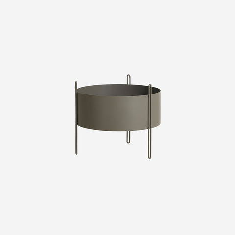 SIMPLE FORM. - WOUD Woud Pidestall Planter Taupe Medium - 