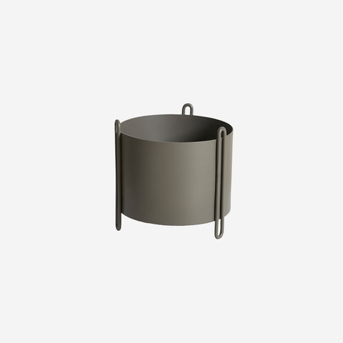 SIMPLE FORM. - WOUD Woud Pidestall Planter Taupe Small - 