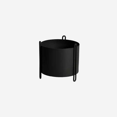 SIMPLE FORM. - WOUD Woud Pidestall Planter Black Small - 