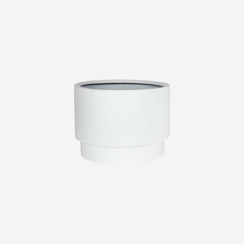 Zakkia Tower Pot White Low Pot Zakkia    - [store_name]