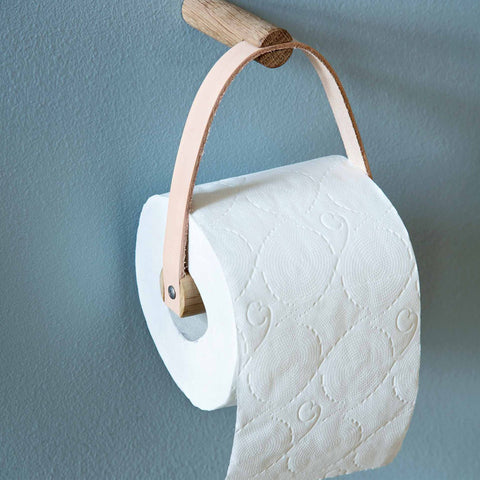 SIMPLE FORM. - By Wirth By Wirth Natural Leather Toilet Paper Holder - 